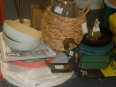 Lot to Contain 16 Assorted Items to Include House By John Lewis Round Trays, Light Shades, Adeline
