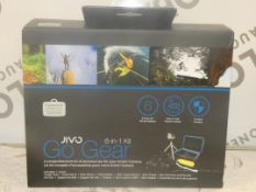Lot to Contain 2 Boxed Jivo Go Gear Action Cam 6in1 Kits Combined RRP£120