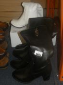 Lot to Contain 3 Brand New Pairs of Women's Boxed and Unboxed Black and White Leather Medium