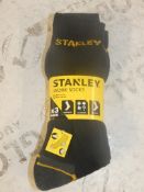 Lot to Contain 5 Brand New Packs of 3 UK Size 6 - 11 Stanley Work Socks