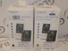 Lot to Contain 2 Oregon Scientific LED Advanced Weather Stations Combined RRP £140 (1710654)(
