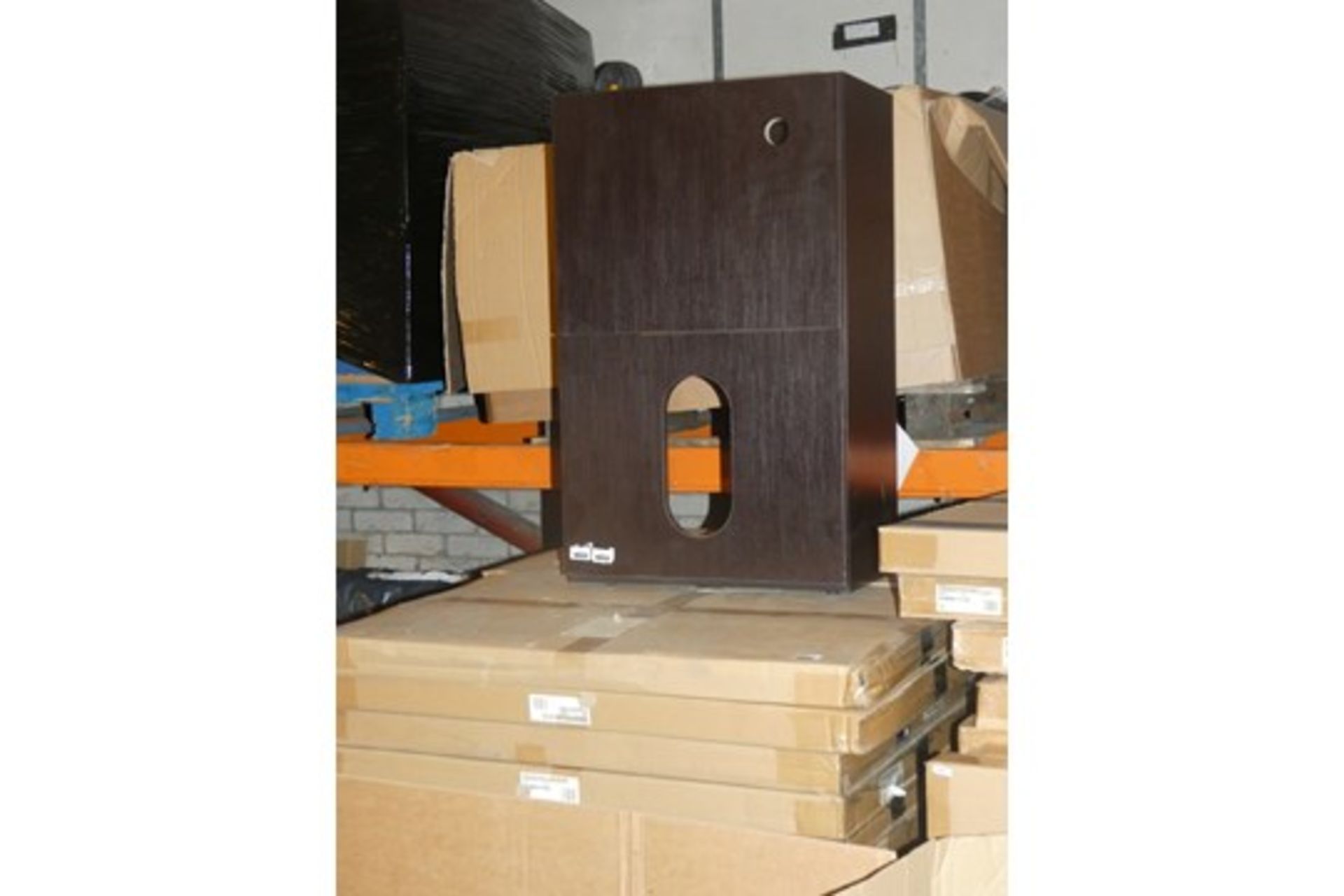 Lot to Contain 36 Boxed Brand New My Plan 500 Back To Wall WC Concealed System Units In Dark Wood (