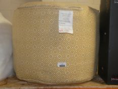 John Lewis and Partners Yellow and Cream Sitting Room Pouffe RRP £50 (RET00029563)(Viewing or