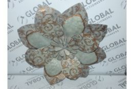 Boxed and Metal Decorative Floral Wall Art Picture RRP£80 (Viewing or Appraisals Highly