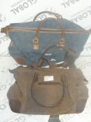 Assorted John Lewis and Partners Geneva Weekend Bags and a Waxed Leather Weekend Bag RRP£75-