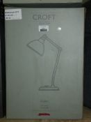 Boxed Croft Collection Aiden Painted Steel Desk Lamps RRP£45 (1003010)(1868159)(Viewing or
