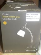 Boxed John Lewis and Partners Contact Opal Glass Shade Touch Control Lamp RRP£35each (RET00343078)(