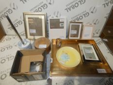 Assorted Items to Include Picture Frames, Toilet Brushes and Lap trays and Candles RRP£25-35each (