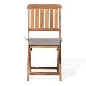 Greek Folding Garden Chair With Cushion RRP£95 (AAJD1419)(12914)(Viewing or Appraisals Highly