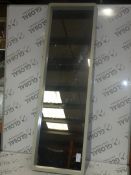 Boxed John Lewis and Partners Grey Round Corner 140 x 40cm Mirror RRP£75 (RET00201267)(Viewing or