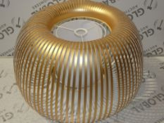 Boxed John Lewis and Partners Harmony Metallic Gold Lampshade RRP£90 (RET00164717)(Viewing or