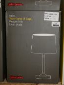 Boxed John Lewis and Partners Isobel 3 Stage Touch Control Lamps RRP£45each (1897130)(1897096)(
