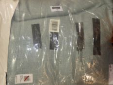 Bagged Pair Of John Lewis And Partners Duck Egg Blue Designer Chester Black Out Curtains RRP £180 (