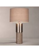 Boxed John Lewis and Partners Akani Antique Nickel Finish Metal Table Lamp RRP£95 (1704427)(