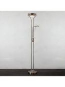 Boxed John Lewis and Partners Zella Stainless Steel Finish Floor Standing Lamp RRP£85 (