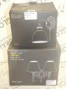 Boxed Assorted John Lewis and Partners Designer Lighting Items to Include a Baldwin Bathroom Light