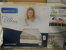 Boxed Original Aerobed Ultra Guess Collection And Divan Inflatable Air Mattress RRP £250 (