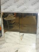 Boxed John Lewis and Partners Double Door Stainless Steel Mirrored Bathroom Cabinet RRP£175 (