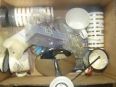 Lot to Contain 14 Assorted Items to Include Vanity Mirrors, Drinking Cups, Tinc Wallets, Tinc