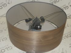 Boxed John Lewis and Partners Miah 3 Light Walnut Veneer Ceiling Light RRP£145 (RET0029911)(