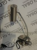 Boxed John Lewis And Partners Oliver Integrated LED Reading Lamp With Saturn Nickel Finish RRP£45.