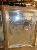 Boxed 110 x 80cm Rectangular Bead Champagne Wall Mirror RRP£150 (1881807)(Viewing or Appraisals