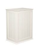 Boxed John Lewis And Partners St.Ives Solid White Wooden Single Linen Bin RRP £110 (1830126) (