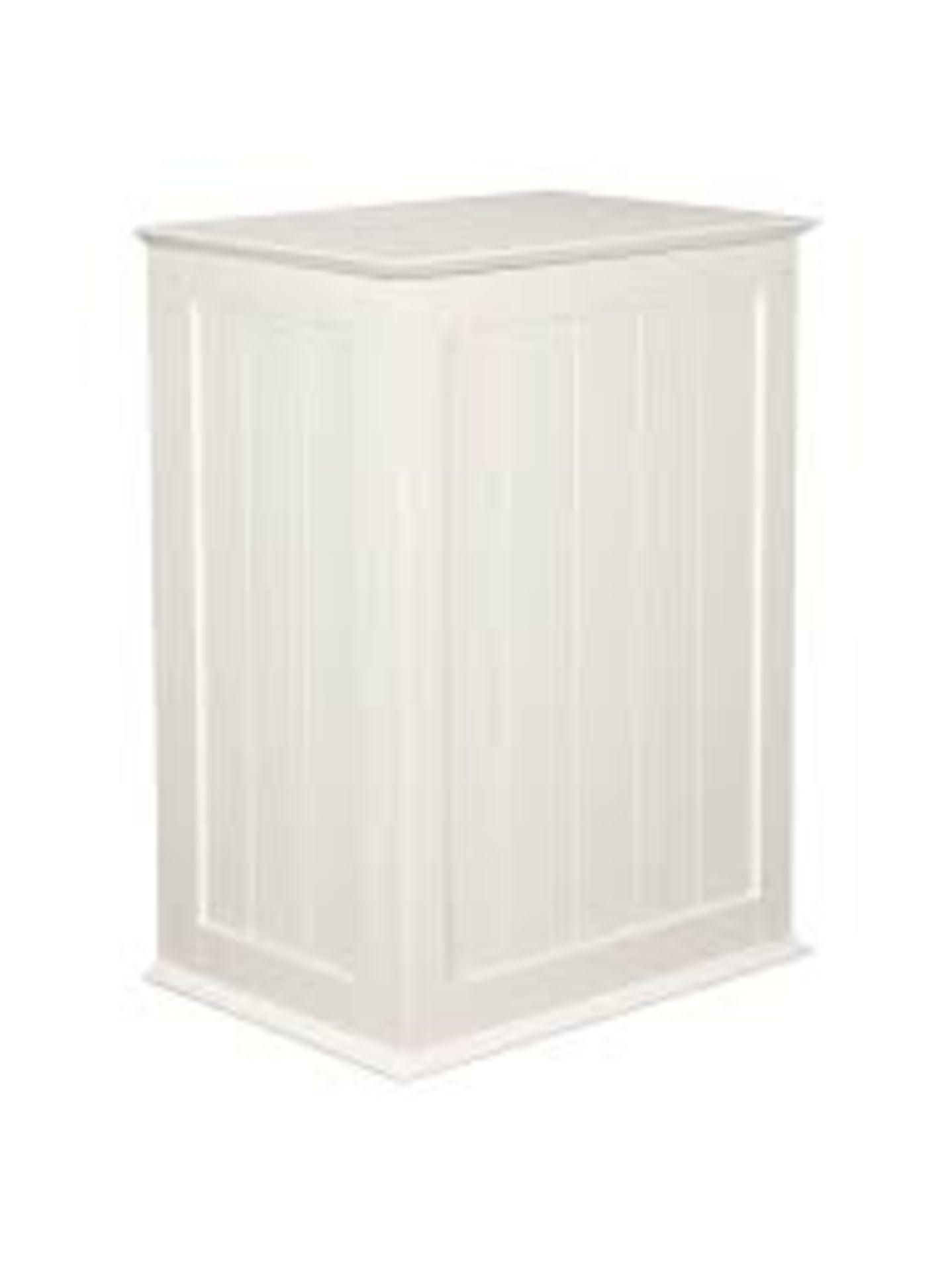 Boxed John Lewis And Partners St.Ives Solid White Wooden Single Linen Bin RRP £110 (1830126) (