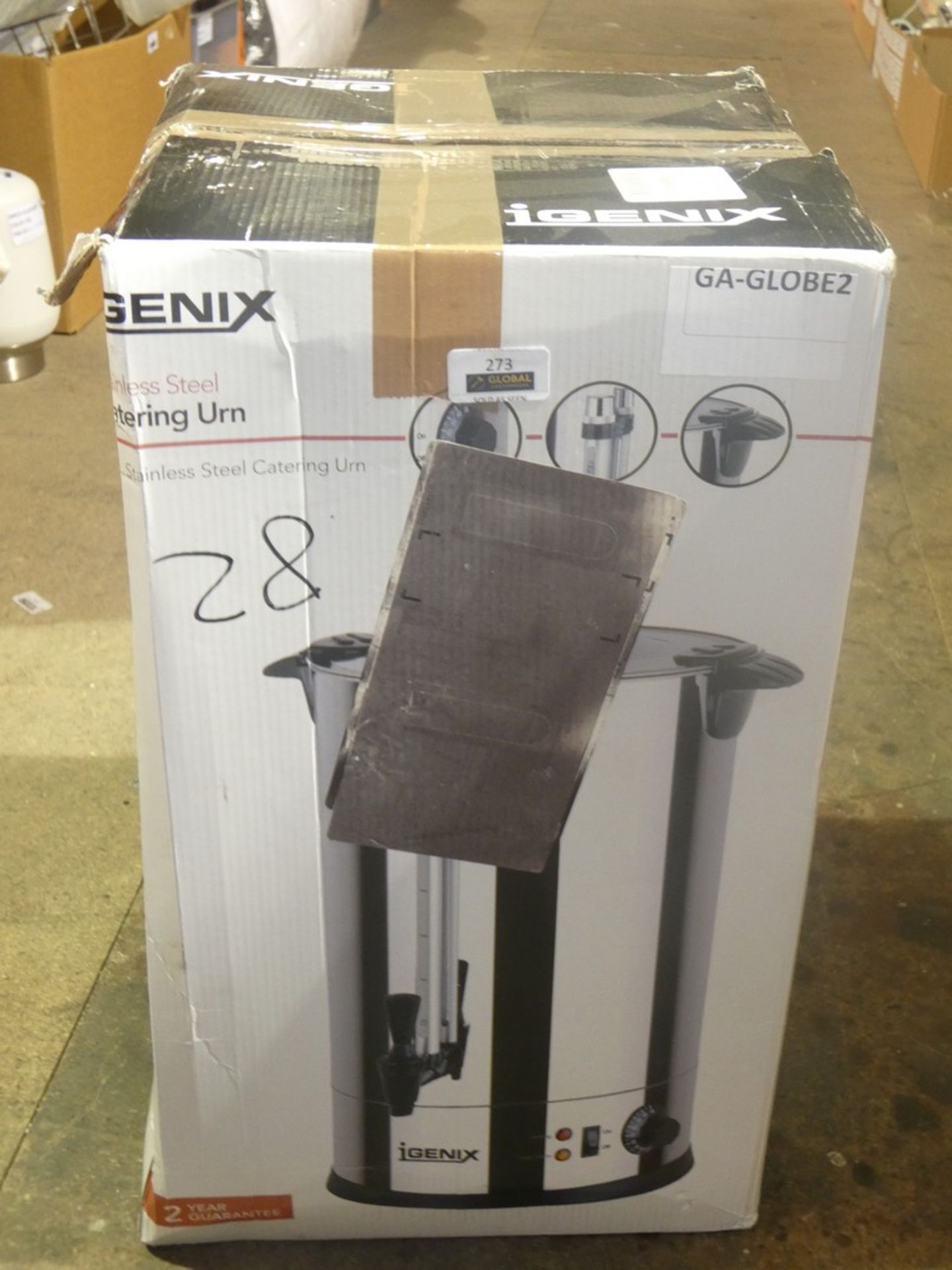 Boxed Igenix Stainless Steel Catering Urn RRP£75 (Viewing or Appraisals Highly Recommended)