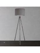 Boxed Bruce Grey Stain Finish Cotton Mix Shade Close Standing Lamp RRP£235.0 (RET00295525) (