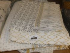 Grey, Yellow and Cream Designer Duvet Set with Pillowcases RRP£70 (RET00275040)(Viewing or