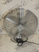 John Lewis and Partners Chrome Desk Fans RRP£15each (RET00644054)(RET00230901)(Viewing or Appraisals