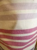 Large Roll of Green Purple Pink and White Stripe Fabric Upholstery Material (Viewing or Appraisals