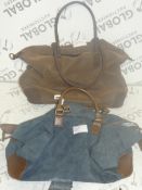 Assorted John Lewis and Partners Geneva Weekend Bags and Brown Waxed Leather Weekend Bags RRP£75-