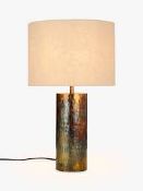 Boxed John Lewis and Partners Remain Iridescent Bronze Finish Base Linen Mix Shade Table Lamp RRP£60