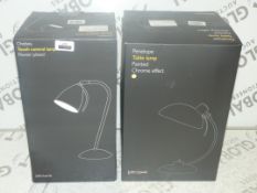 Boxed John Lewis and Partners Penelope and Chelsea Touch Control Lamps RRP£40-45each (RET00135224)(