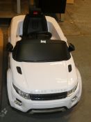 White Range Rover Sit and Ride Car With Working Lights and Charger RRP£230