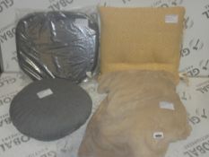 Assorted Items to Include Jersey Cushions, Dining Chair Cushions, Garden Dining Cushions and Beige