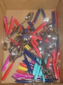 Lot to Contain a Large Multi Coloured Cutlery Set