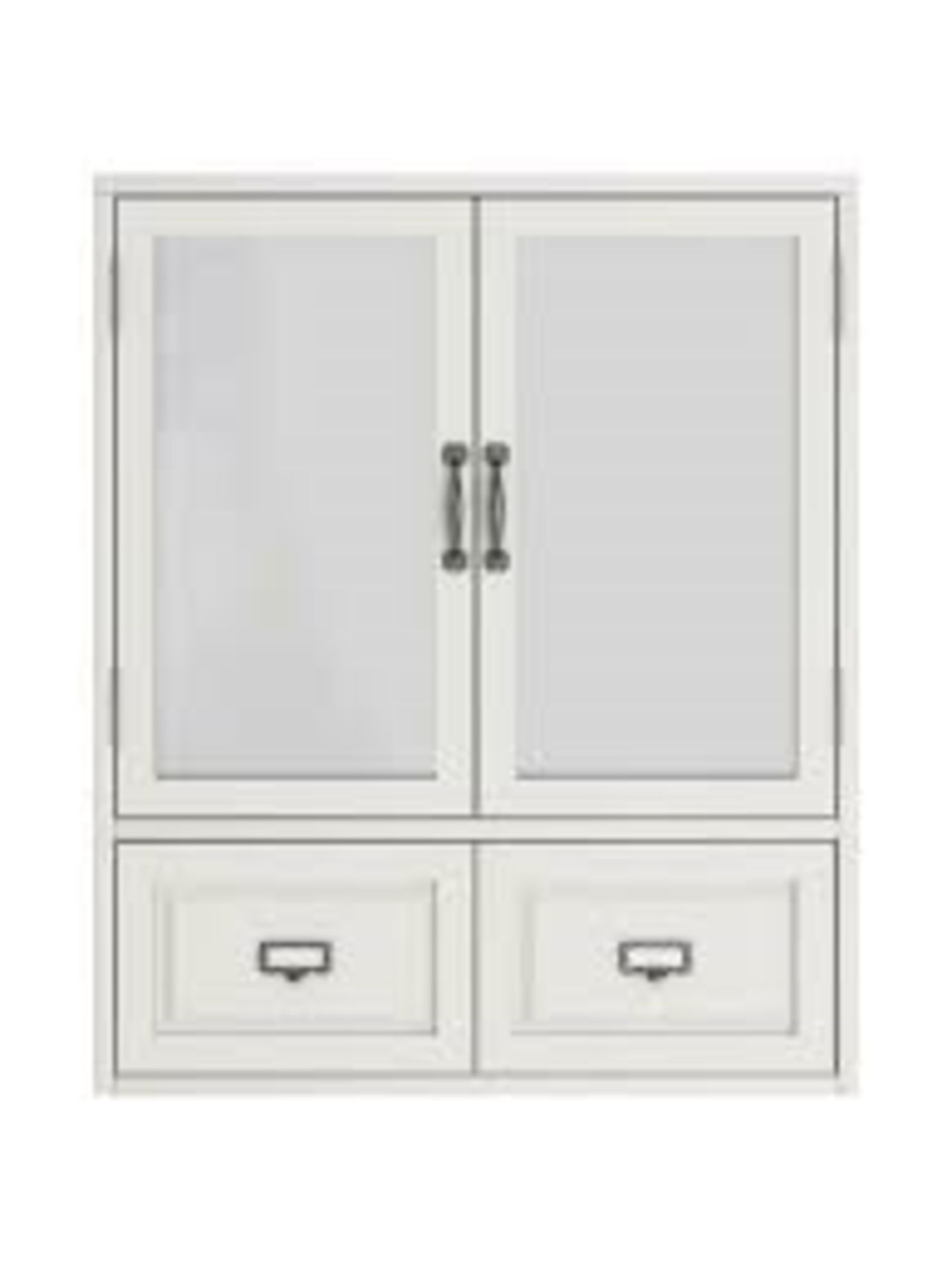 Boxed Apothecary 2 Door 2 Drawer Mirrored Bathroom