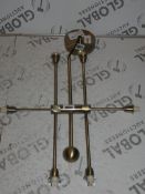 Huxley Antique Brass 6 Light Ceiling Light (Fixture Only - Missing Shades) RRP£215 (RET00423034)(