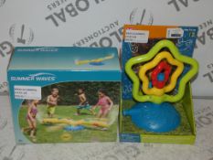 Assorted Items to Include Play Wild Swirl and Spray Sprinklers and Summer Waves Water Skipper RRP£