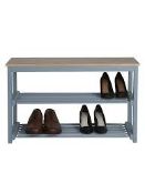 Boxed John Lewis and Partners Croft Collection 3 Tier Shoe Rack RRP£70 (1946678)(Viewing or