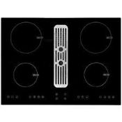 Boxed Black and Stainless Steel Induction Hob with Integrated Extraction (Viewing or Appraisals