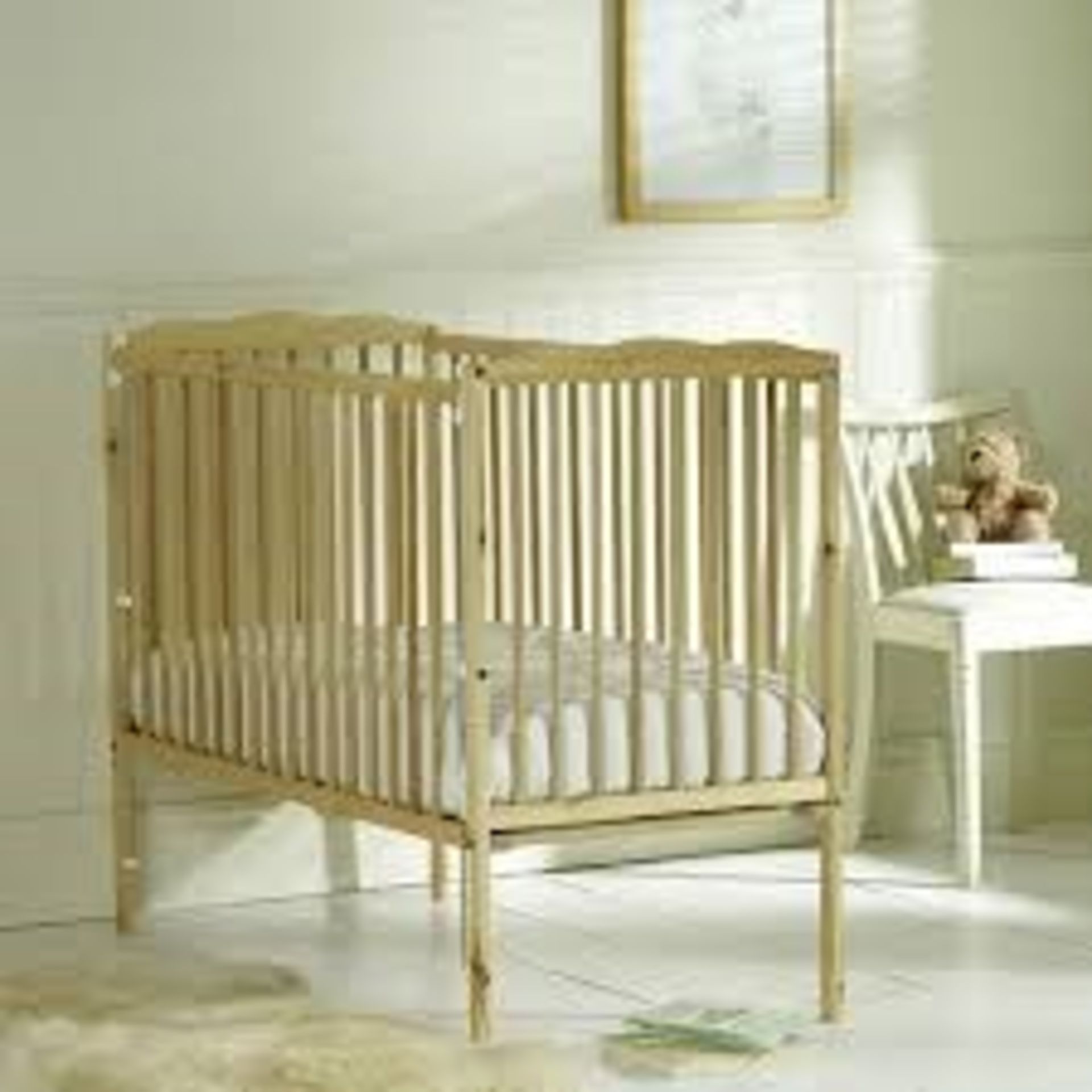 Boxed Natural Wooden Jessica Cot RRP£140 (Viewing or Appraisals Highly Recommended)