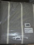 Bagged Pair of John Lewis and Partners 228 x 137cm Padstow Stripe Storm Grey Designer Curtains RRP£