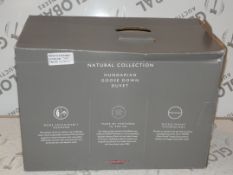 Boxed John Lewis and Partners Natural Collection Hungarian Goose Down 2.5Tog Microfibre Double Duvet