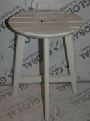 St Ives Solid White Wooden Stool RRP£60 (1844650)(Viewing or Appraisals Highly Recommended)