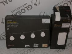 Boxed Assorted Lighting Items to Include a John Lewis Festoon 10 Light Outdoor String Lights and a