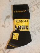 Brand New Packs Of 3 Stanley Sizes 6-11 Work Socks RRP £7 Per Pack